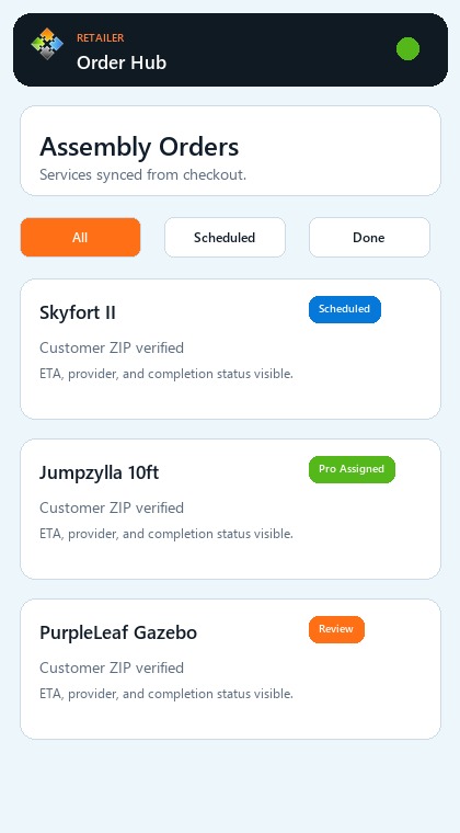 Mobile order management preview