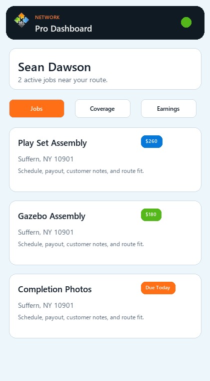 Mobile service network preview