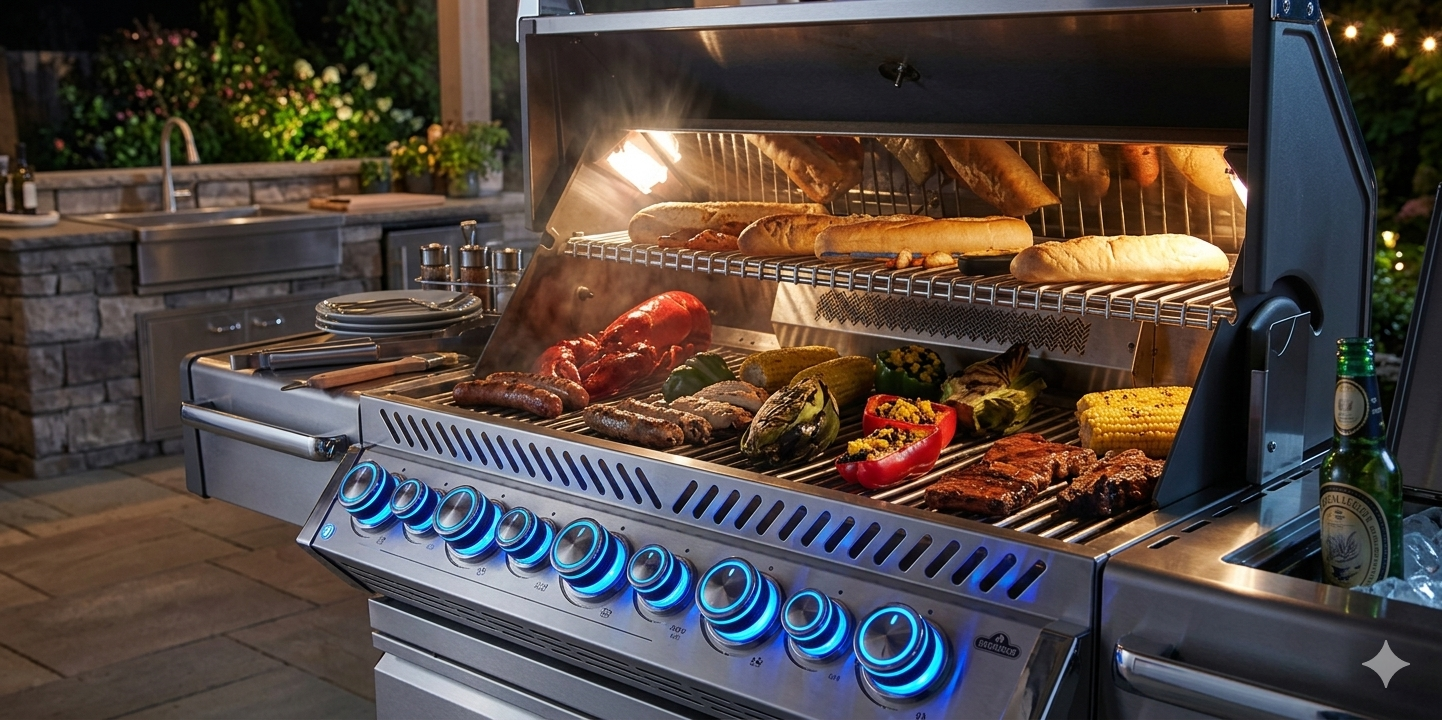 BBQ Grills assembly service at night